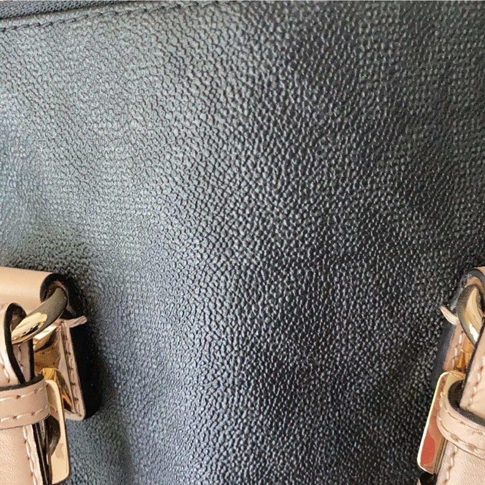 Michael Kors Black GraysonSatchel with Tan Handles and Gold Hardware - Picture 8 of 9